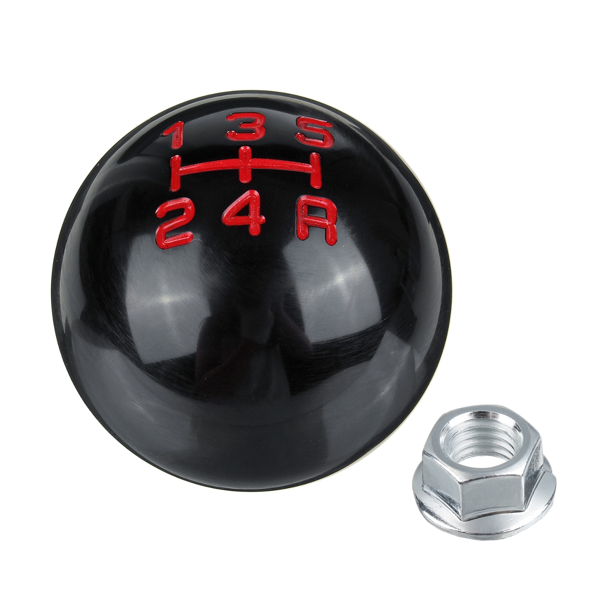 5/6 Speed Alloy Gray Gear Shift Knob Ball Shape M10*1.5 Thread For
