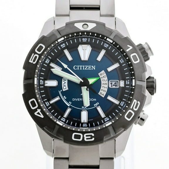 Pre-Owned CITIZEN Promaster Marine AS7145-69L H112-R012487 Blue Quartz Watch Radio... (Good)
