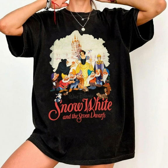 Snow White Seven Dwarfs Comfort Color T-Shirt, Valentine Gift, Trending Unisex Tee, Disneyland Vacation Trip Gift 2025