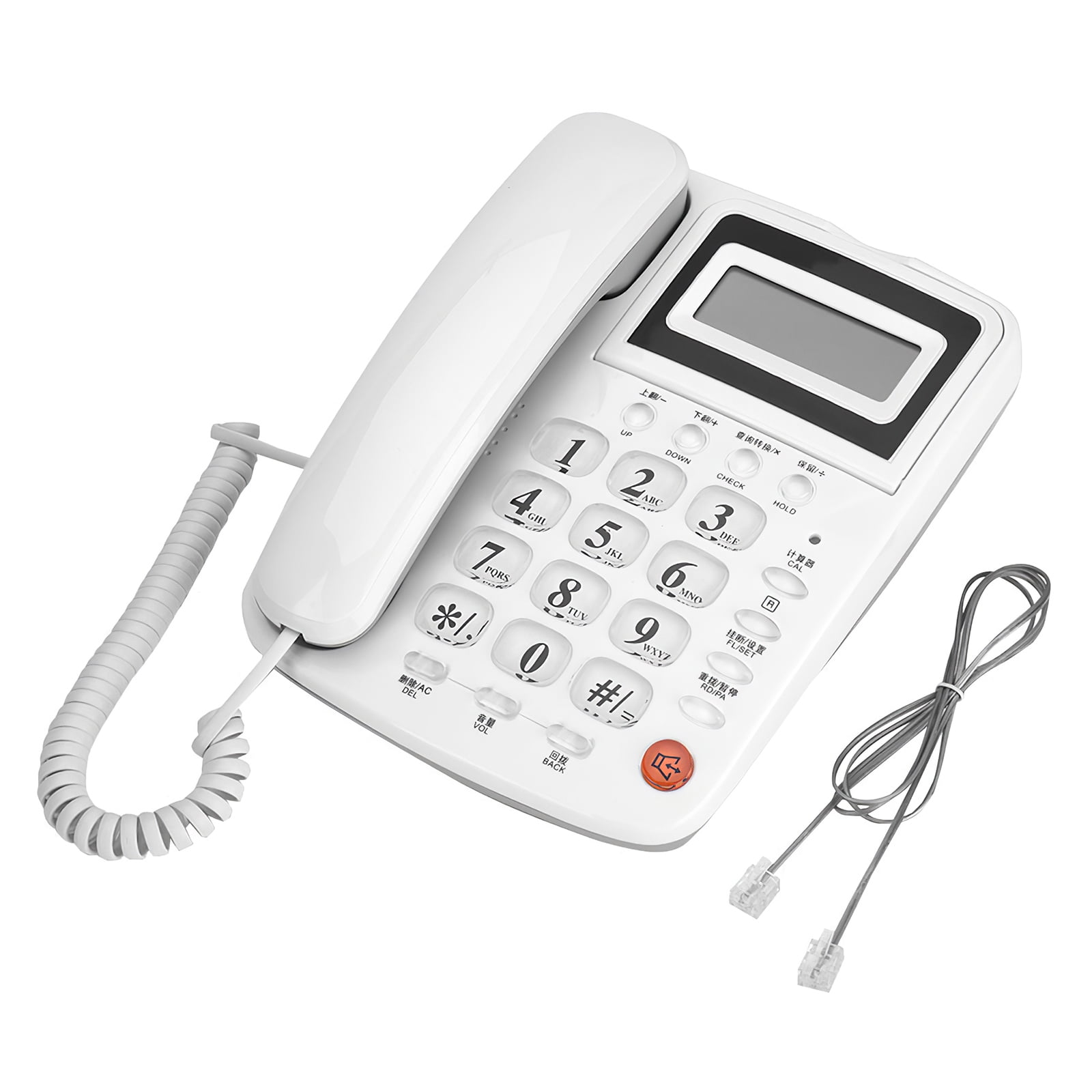 ViiTech Landline Telephone White Classical with Display Screen Caller