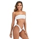 thumbnail image 4 of Traje de baño de moda sexy con espalda abierta y cuello halter con detalle hueco, diseño dividido para el verano, conjunto de bikini de playa de color sólido con efecto push-up, 4 of 8