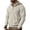 Beige, variant on Men's Solid Color Corduroy Casual Hooded Sweatshirt - Quarter Zipper Mock Neck Pullover with Elbow Patches, Comfort Fit, Soft Textured Fabric for Everyday Wear,Beige,S