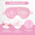 thumbnail image 3 of Mascarilla para ojos fría (rosa), mascarilla de gel para ojos hinchados, ojeras, mascarilla para ojos fría reutilizable para migraña con paquete de hielo en la parte posterior de los ojos para terapia, 3 of 5
