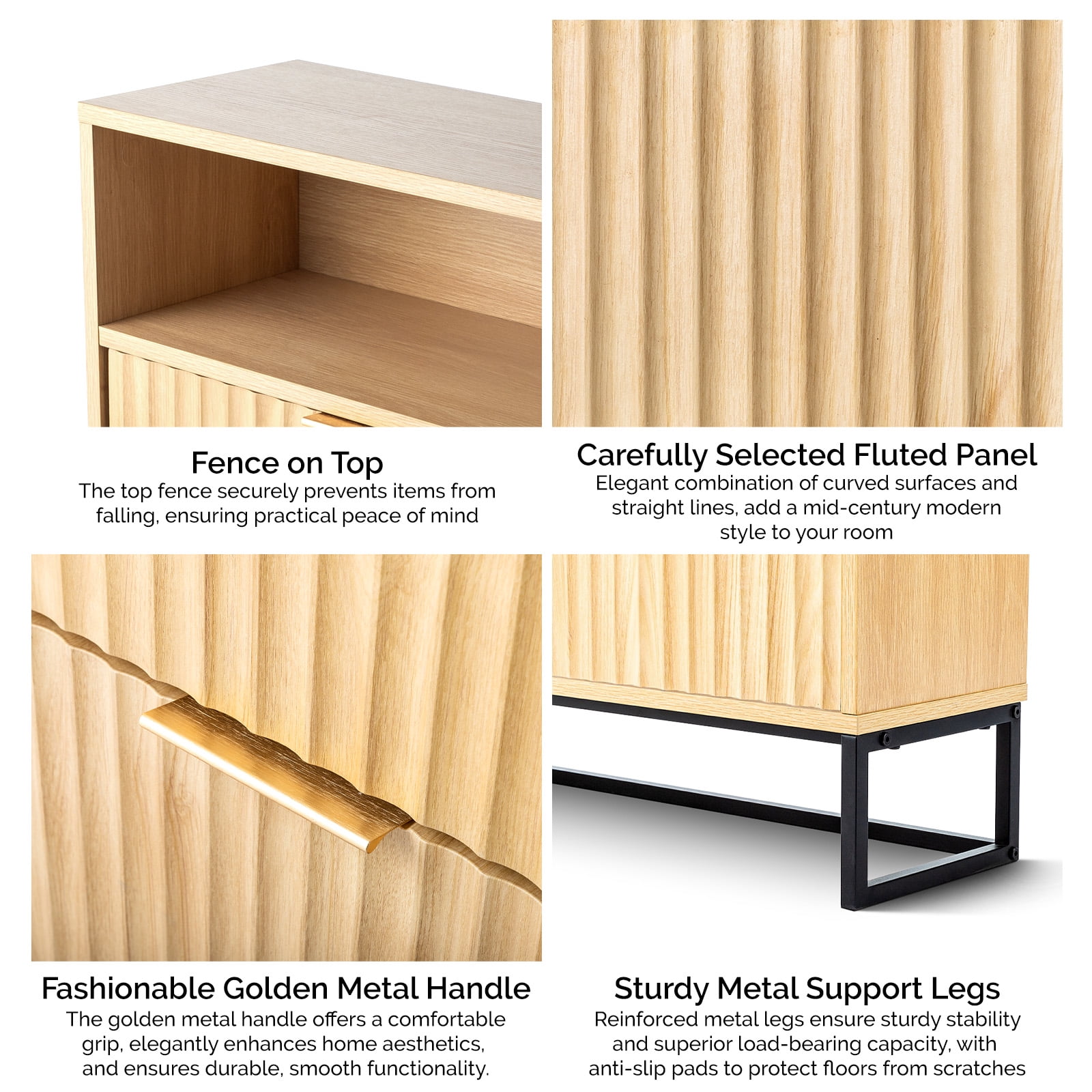 4 Flip-Top Drawer Shoe Cabinet with LED Lighting and Iron Legs