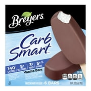 Breyers CarbSmart Creamy Vanilla Frozen Dairy Dessert Bar Kosher Dairy Milk, 6 Count