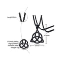 thumbnail image 7 of Vnox Triquetra Necklace, Black Stainless Steel Celtic Knot Necklace for Men with 24" Rolo Chain, 7 of 7