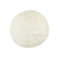 thumbnail image 1 of ARLINGTON CIRCULAR FAUX FUR RUG 6' DIAMETER - OFF WHITE, 1 of 3