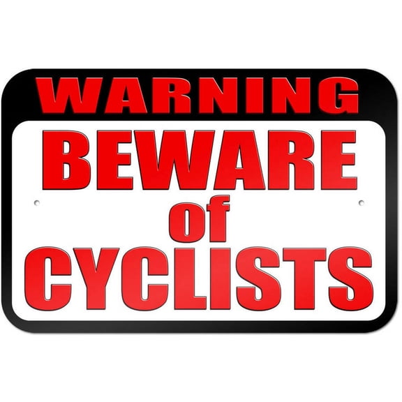 Warning Beware of Cyclists Sign