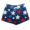 thumbnail image 3 of 4th of July Women's Comfy Summer Beach Shorts Casual Sports Shorts Yoga Short Pants with Elastic Drawstring & Pockets, 3 of 4