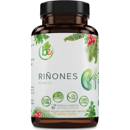 Kidney(Riñones)& Bladder Wellness Support–100% Natural Supplement W/Chanca Piedra, Horsetail & Cranberry Supplement,Magnesium & Vitamins B6, B12, C & D–Botanical & Mineral Herbal Blend–by BexpertsUSA