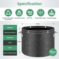 thumbnail image 2 of 10 Pack 10 Gallon Plant Grow Bags, 400G Thick Nonwoven Fabric Pots with Multi-Purpose Rings and Handles, Reusable for Low Stress Plant Training Fruits, Vegetables and Flowers, 2 of 10