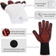 thumbnail image 3 of Guantes para barbacoa, guantes cálidos, guantes de invierno, guantes de jardinería, guantes para exteriores, guantes de algodón retardantes de llama, escaldaduras y altas temperaturas, un par de rojos Sailing Electrónica, 3 of 5