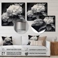 thumbnail image 4 of Designart "A Grey and White Hydrangea Blossom II" Floral Metal Wall Decor, 4 of 5