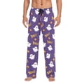 thumbnail image 7 of FORMRS Mens Pajama Pants with Pockets Cotton Sleepwear Lounge Bottoms Sizes S-2XL, Purple Ghost Pattern, 7 of 7