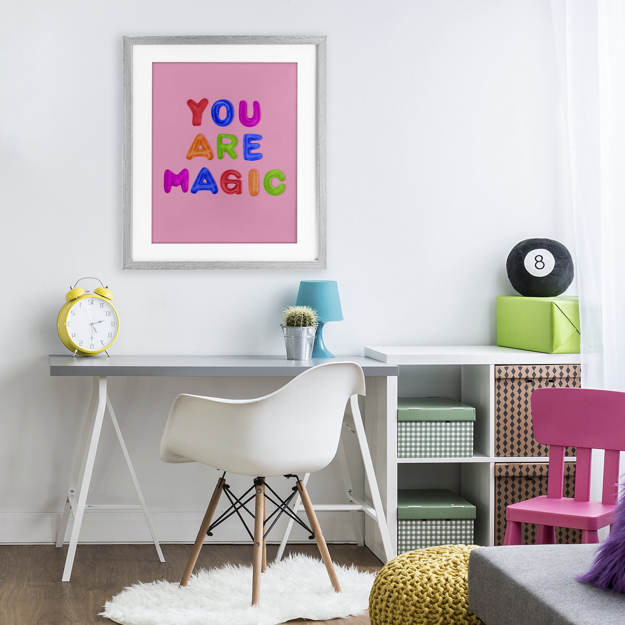 Stupell Industries You are Magic Gummies over Pink Gray Framed Print Under Glass, design by LISH Creative