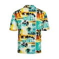thumbnail image 5 of ZCFZJW Men's Hawaiian Shirts Casual Button Down Short Sleeve Aloha Beach Dress Shirt Funny Pattern Print Holiday Tropical T-Shirts Yellow L, 5 of 7