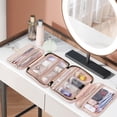 thumbnail image 5 of Neceser para mujer, neceser grande de viaje para cosméticos, neceser colgante para baño, neceser de maquillaje impermeable de PVC grueso, 5 of 5