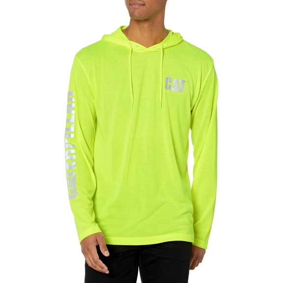 Men's Hi-Vis UPF Hooded Long Sleeve T-Shirt | CAT® WORKWEAR
