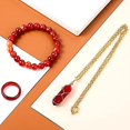 thumbnail image 5 of Collar de cristal de cornalina LANNMXG para hombres y mujeres, 5 of 5