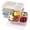 4 Pack（light colour), variant on 4 Pack Bento Lunch Box Set 3 Compartment Wheat Straw Meal Prep Food Storage Containers Plastic  Microwave And Dishwasher Safe(jewel Brights)