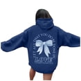 thumbnail image 4 of Women Sweatshirts Women's Hoodie Sweatshirt with Pocket for Everyday Comfort and Casual Style Dark Blue XL, 4 of 7