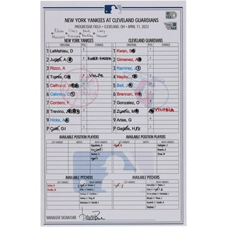 New York Yankees Fanatics Authentic Game-Used Lineup Card vs. Tampa Bay  Rays on May 14, 2023