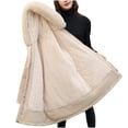 thumbnail image 4 of Womens Coats Women Warm Pocket Coat Turn Down Collar Long Jacket Winter Down Parkas Cute Clothes Winter Coat for Women,Womens Zip Up Jacket Ladies Tops 3XL, 4 of 5
