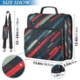 thumbnail image 2 of FORMRS Zipper Binder with Shoulder Strap 2-inch Ring 500 Sheet Capacity File Bag, Stars Abstract Lines, 2 of 5
