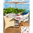 thumbnail image 5 of nqOlkjepod Orange Blue Birds Outdoor Tablecloth with Umbrella Hole & Zipper, Country Tree Branch Flowers Rectangle Table Cover 60x120 Inch, Dining Waterproof Table Cloth Protector for Patio/Party, 5 of 7