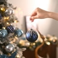 thumbnail image 6 of Valery Madelyn 16ct 3.15" Christmas Ball Ornaments, Blue Silver Shatterproof Ornaments for Holiday Party, 6 of 8