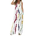 thumbnail image 1 of Mikilon Ensemble Stylé pour Femme 2 Pcs Décontracté Ample Débardeur Imprimé Pantalon Long Sans Manches Col Rond Haut/chemise Ensemble Blanc P, 1 of 5