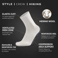 thumbnail image 3 of Busy Socks Men's Soft Thick Cushioned Thermal Wool Socks,Large,4 Pack,White, 3 of 8