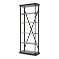thumbnail image 2 of Furniture of America Toggin Industrial Metal 33-Inch Bookcase in Antique Gray, 2 of 6