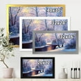 thumbnail image 4 of Designart 'Christmas Forest With Trees and River I' Traditional Framed Art Print, 4 of 4