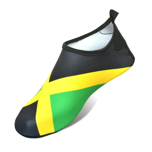 Water Shoes for Women and Men Quick-Dry Swim Beach Shoes for Outdoor Surfing Yoga Exercise Jamaica Flag Caribbean Reggae Rasta Maya