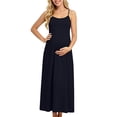 thumbnail image 2 of QSAWXQZ Women's Maternity Maxi Dress Sleeveless Scoop Neck Stretch a Line Long Dress for Summer L, 2 of 9