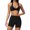 3-Black, variant on Telankuip Womens 2 Piece Workout Gym Outfits Tummy Control High Waist Stretch Seamless Tight Shorts Matching Sleeveless Deep V-Neck Halter Yoga Bra with Padded Casual Sports Sets 3-Purple XL