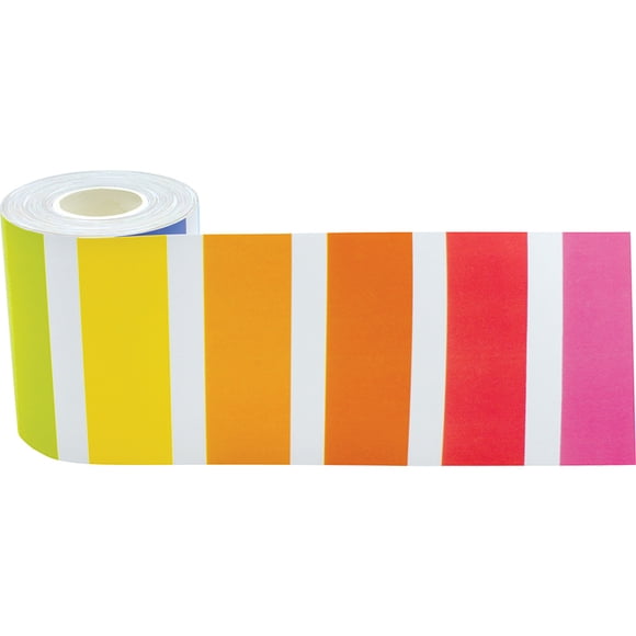 TEACHER CREATED RESOURCES (3 PK) COLORFUL STRIPES ROLLED