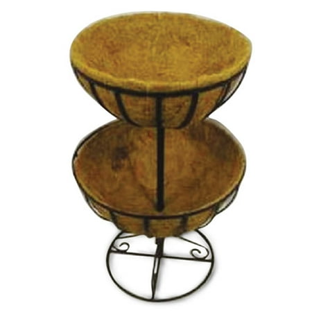 2-Tier Cocoa-Lined Plant Stand