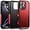 Red, variant on for iPhone 16 Pro Case, [Shockproof] Military Grade Proof Protection [Dropproof] Rugged Protective Heavy Duty Phone Case Cover for iPhone 16 Pro (White)