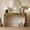 Pine Wood, variant on YWEN 55" Sofa Table with Oval Top and 2 Drawers, Entryway Console Table with Fluted Design for Hallway,Foyer,Entry and Living Room