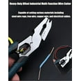 thumbnail image 5 of Industrial-Grade Multi-Function Cutting Pliers, 9-in-1 CR-V Heavy-Duty Lineman Plier Tool—Compound Action Leverage Design, Nail Puller/Wire Cutter/Stripper/Crimper for Home & Professional Repair (1), 5 of 8
