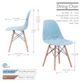 thumbnail image 3 of Porthos Home April Mid-Century Dining Chair Blue, 3 of 5