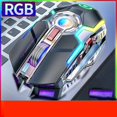 thumbnail image 4 of Ratón de ordenador, ratón ergonómico inalámbrico RGB retroiluminado para juegos para PC portátil, ratón inalámbrico para juegos Rojo Verde, 4 of 4