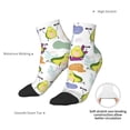 thumbnail image 4 of Uemuo Orange Green Avocado Printed Crew Socks, Moisture-Wicking Socks, Athletic Socks for Men Breathable Cushion Socks Casual Sport Socks for Running Traveling, 4 of 6
