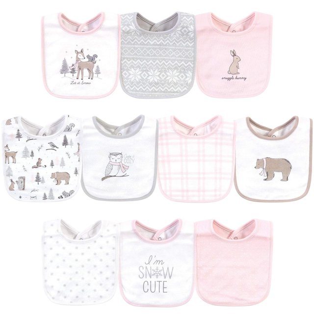 Baberos de Algodón Hudson Baby bosque de invierno para Bebé Unisex talla única