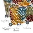 thumbnail image 6 of Leick Home Talipot Bright Palm 6'7" x 9'6" Rectangle Indoor/Outdoor Area Rug, 6 of 19