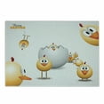 thumbnail image 1 of Easter Cutting Board, Happy Chicks Emerging out of a Cracked Egg Funny Cartoon Style Animals, Decorative Tempered Glass Cutting and Serving Board, Small Size, Orange Yellow White, by Ambesonne, 1 of 1