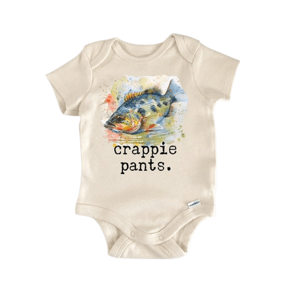 Fishing Crappie Newborn Baby Bodysuit
