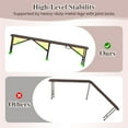 thumbnail image 6 of Resenkos Garden Bench, Patio Bench, 6 Feet Folding HDPE Bench with 1320 LBS Capacity and Handle Lock-Brown, 6 of 11